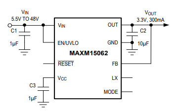 MAXM15062降壓型DC-DC電源模塊 MAXM15062降壓型DC-DC電源模塊